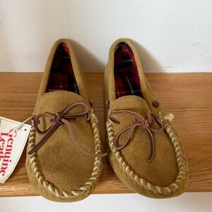 Genuine Leather Tan Moccasins